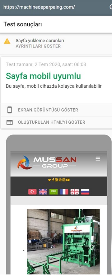 Mussan Group Mobil Uyumluluk